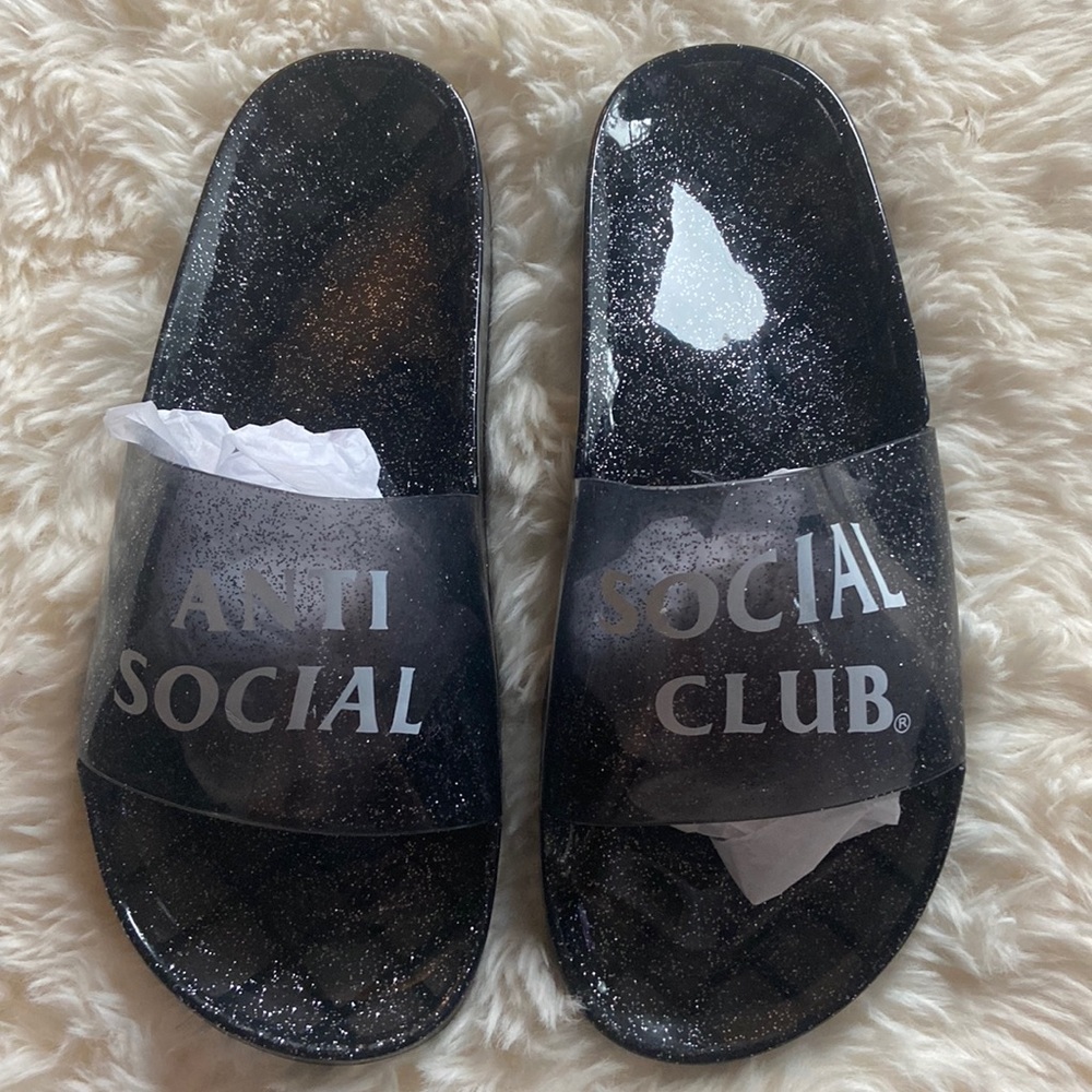 Anti Social Social Club glitter slides